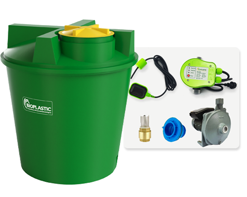 Combo estanque vertical 1300 lts + kit bomba 2hp fabricacion  italiana